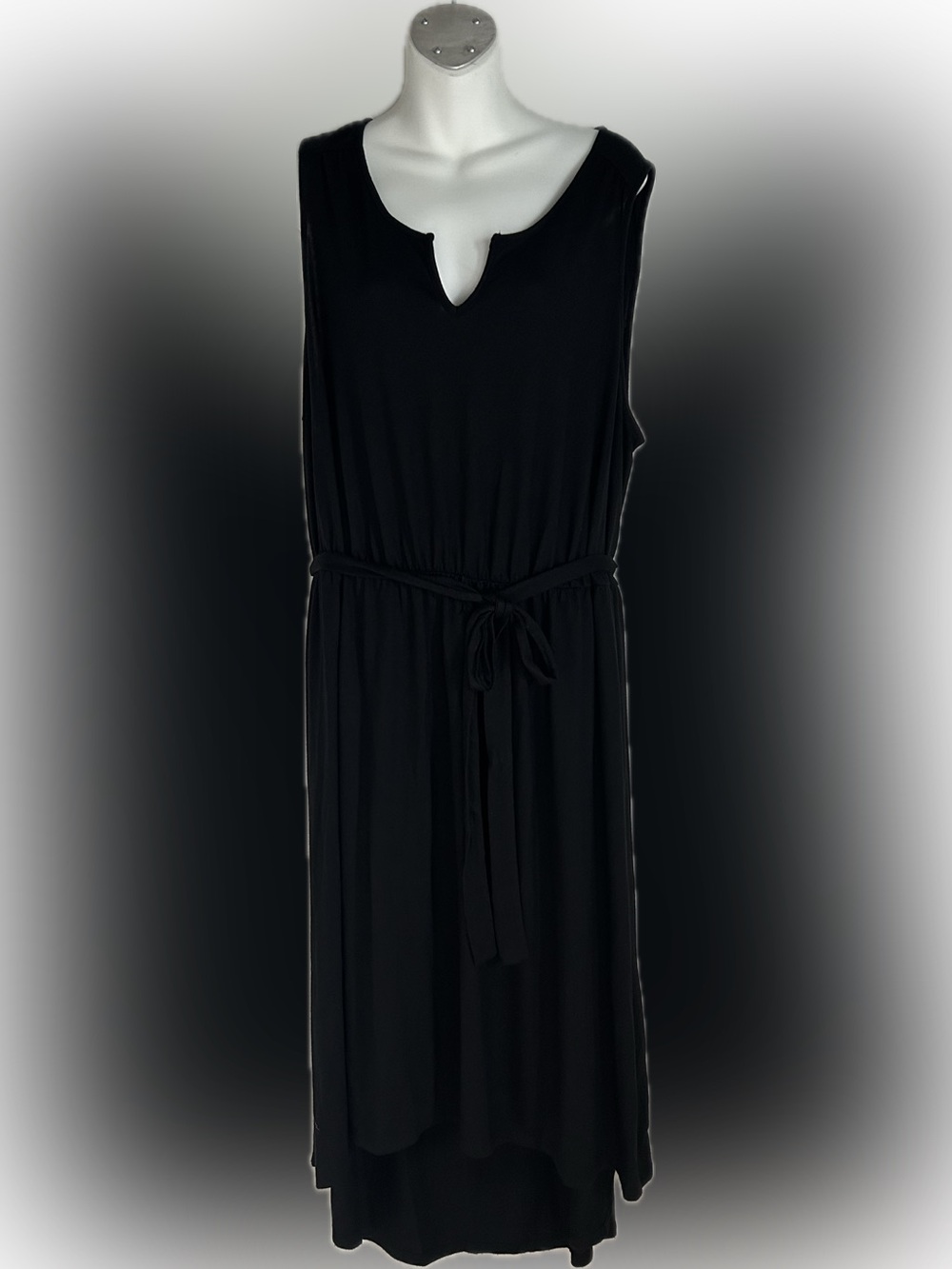Sonoma Black Sleeveless Maxi Dress with Tie Waist
